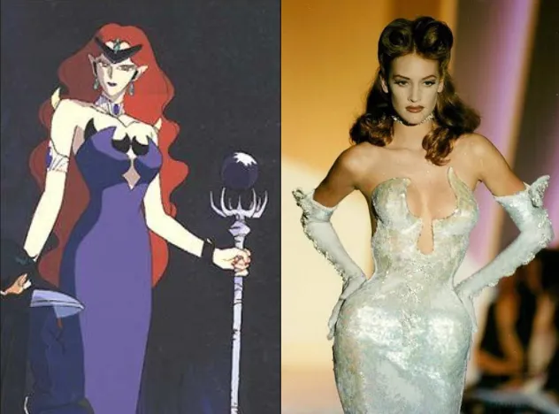 Sailor moon and high fashion, Queen Beryl in Mugler